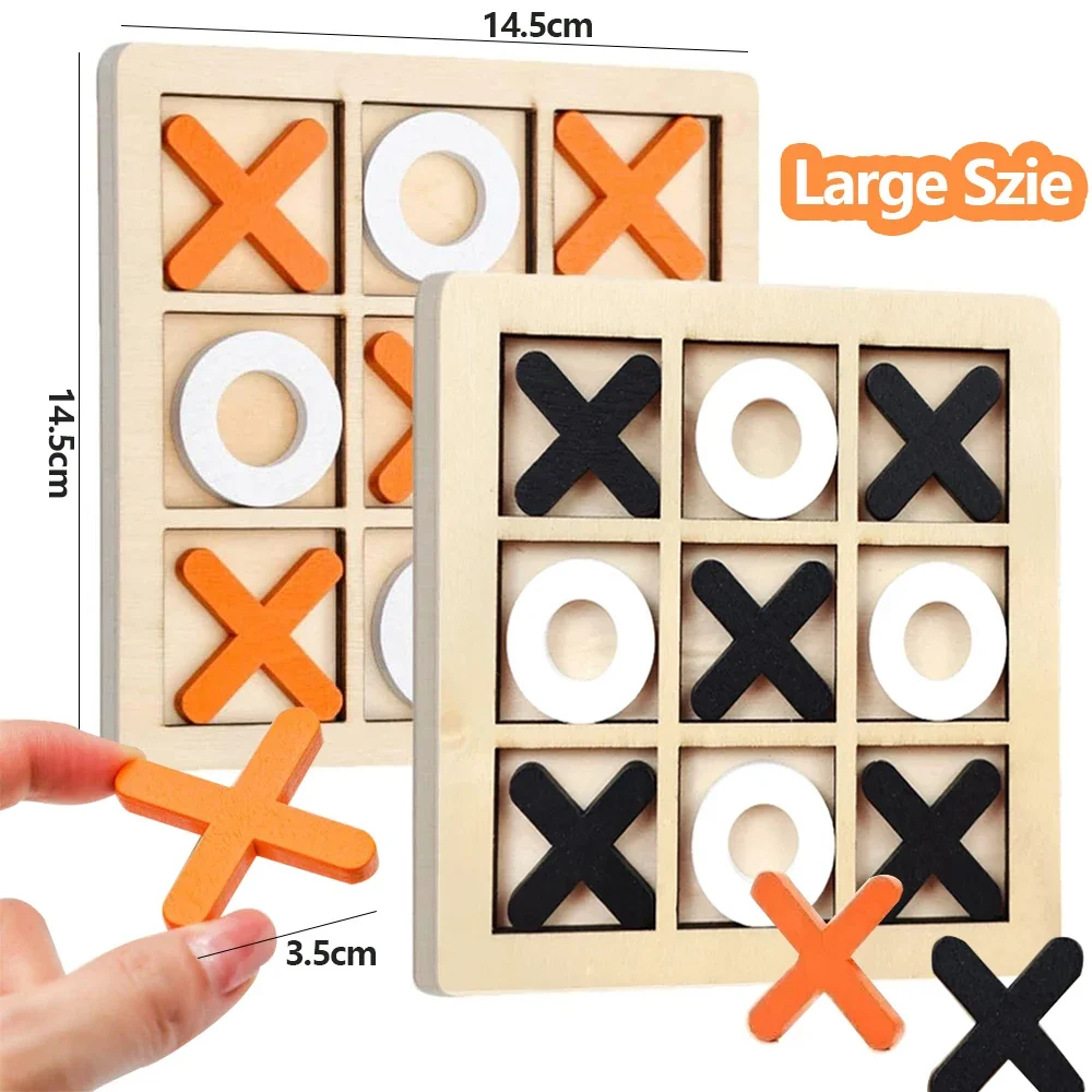 Board Game Enthusiast - 나무 XO Tic Tac Toe 게임