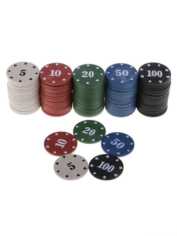 Board Game Vault - M5TC 100Pcs 5 색 플라스틱 포커