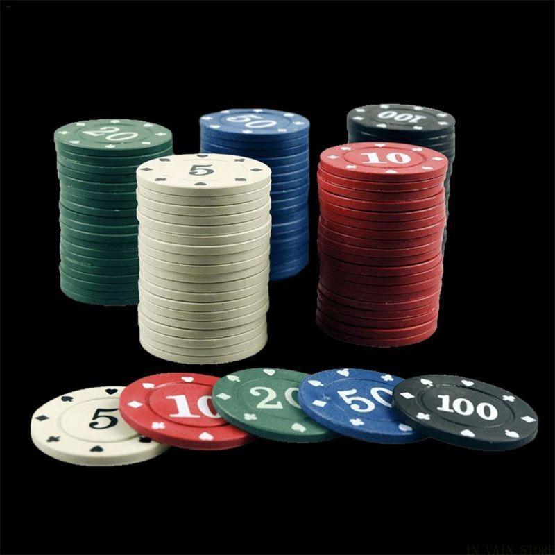 M5TC 100Pcs 5 색 플라스틱 포커 칩 텍사스  - Board Game Vault 리뷰 및 가격