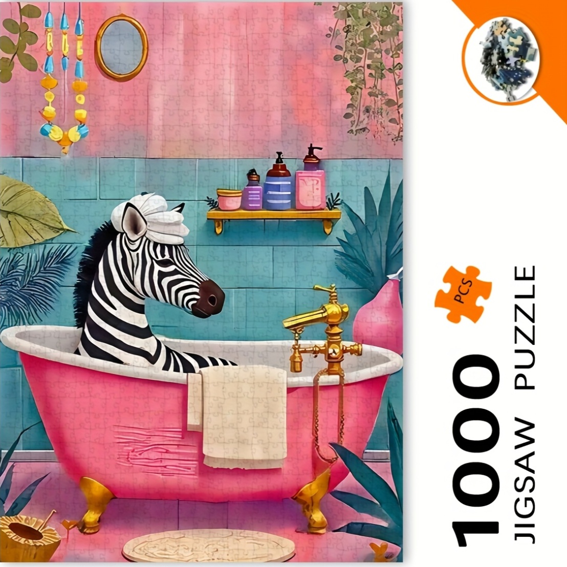 1000피스 버블 목욕 속의 얼룩말 직소 퍼즐 (성인용 - Jigsaw Puzzle Adult 리뷰 및 가격