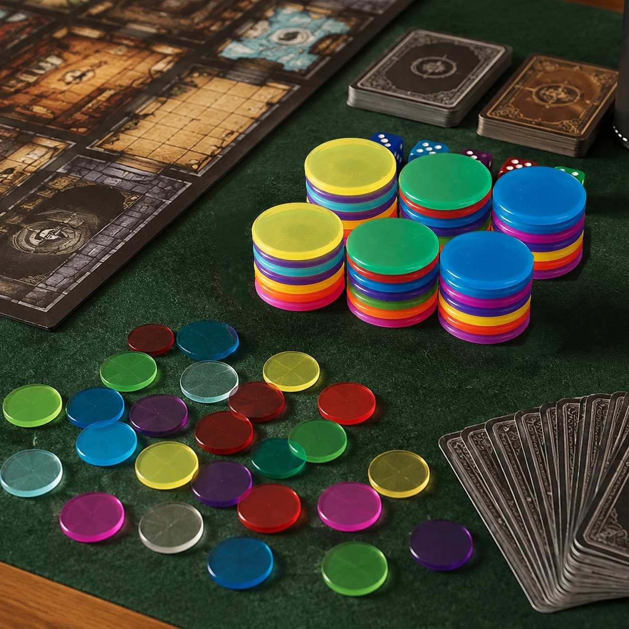 100/300개 플라스틱 칩 DIY 토큰 컬러 투명 보 - Board Game The Sims 리뷰 및 가격